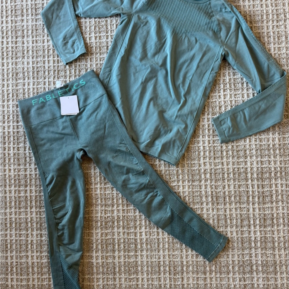 Fabletics Olive Activewear Ensemble